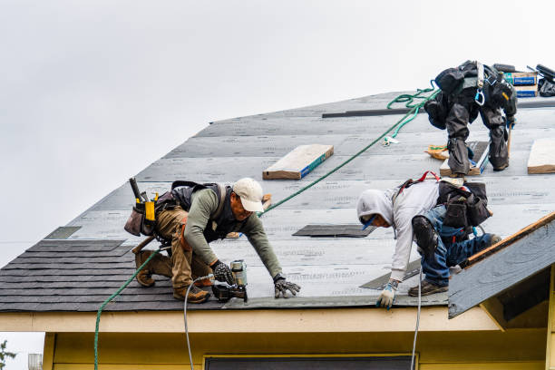 Professional Gutter Installation technician working in Chico, WA